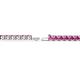2 - Leslie 3.40 mm Pink Sapphire Eternity Tennis Bracelet 