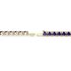 2 - Leslie 3.40 mm Iolite Eternity Tennis Bracelet 