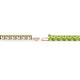 2 - Leslie 3.40 mm Peridot Eternity Tennis Bracelet 