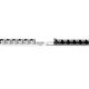 2 - Leslie 3.40 mm Black Diamond Eternity Tennis Bracelet 