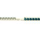 2 - Leslie 3.40 mm London Blue Topaz Eternity Tennis Bracelet 