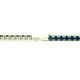 2 - Leslie 3.40 mm Blue Diamond Eternity Tennis Bracelet 