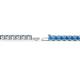 2 - Leslie 3.40 mm Blue Topaz Eternity Tennis Bracelet 