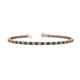 1 - Leslie 2.40 mm Lab Created Alexandrite and Lab Grown Diamond Eternity Tennis Bracelet 