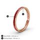 5 - Rebica 2.00 mm Princess Cut Ruby Eternity Band 