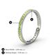 5 - Rebica 2.00 mm Princess Cut Peridot Eternity Band 