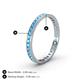 5 - Rebica 2.00 mm Princess Cut Blue Topaz Eternity Band 