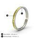 5 - Rebica 2.00 mm Princess Cut Yellow Sapphire Eternity Band 