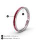 5 - Rebica 2.00 mm Princess Cut Ruby Eternity Band 