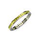 4 - Rebica 2.00 mm Princess Cut Yellow Diamond Eternity Band 