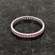 3 - Rebica 2.00 mm Princess Cut Pink Tourmaline Eternity Band 