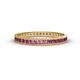 1 - Rebica 2.00 mm Princess Cut Pink Tourmaline Eternity Band 