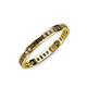 4 - Rebica 2.00 mm Princess Cut Smoky Quartz Eternity Band 