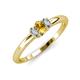 3 - Louisa 6x4 mm Oval Cut Citrine and Diamond Trellis Three Stone Engagement Ring 
