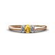 1 - Louisa 6x4 mm Oval Cut Citrine and Diamond Trellis Three Stone Engagement Ring 