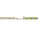 2 - Leslie 2.70 mm Peridot and Lab Grown Diamond Eternity Tennis Bracelet 