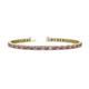 1 - Leslie 2.90 mm Rhodolite Garnet and Diamond Eternity Tennis Bracelet 