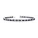 1 - Leslie 2.90 mm Blue Sapphire and Diamond Eternity Tennis Bracelet 