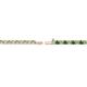 3 - Leslie 2.00 mm Green Garnet and Diamond Eternity Tennis Bracelet 