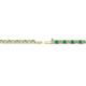 3 - Leslie 2.00 mm Emerald and Diamond Eternity Tennis Bracelet 