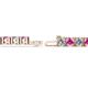 2 - Leslie 4.00 mm Pink Sapphire and Diamond Eternity Tennis Bracelet 