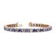 1 - Leslie 4.00 mm Tanzanite and Diamond Eternity Tennis Bracelet 