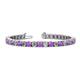 1 - Leslie 4.00 mm Amethyst and Diamond Eternity Tennis Bracelet 