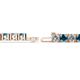 2 - Leslie 4.00 mm Blue and White Diamond Eternity Tennis Bracelet 
