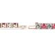 2 - Leslie 4.00 mm Rhodolite Garnet and Diamond Eternity Tennis Bracelet 