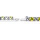 2 - Leslie 4.00 mm Yellow and White Diamond Eternity Tennis Bracelet 