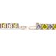 2 - Leslie 4.00 mm Yellow and White Diamond Eternity Tennis Bracelet 
