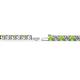 2 - Leslie 2.90 mm Peridot and Diamond Eternity Tennis Bracelet 