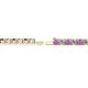 2 - Leslie 2.90 mm Amethyst and Diamond Eternity Tennis Bracelet 