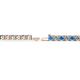 2 - Leslie 2.90 mm Blue Topaz and Diamond Eternity Tennis Bracelet 