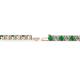 2 - Leslie 2.90 mm Emerald and Diamond Eternity Tennis Bracelet 