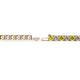 2 - Leslie 2.90 mm Yellow and White Diamond Eternity Tennis Bracelet 