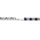 2 - Leslie 3.40 mm Blue Sapphire and Diamond Eternity Tennis Bracelet 