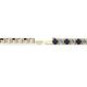 2 - Leslie 3.40 mm Blue Sapphire and Diamond Eternity Tennis Bracelet 