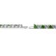 2 - Leslie 3.40 mm Green Garnet and Diamond Eternity Tennis Bracelet 