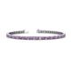 1 - Leslie 3.40 mm Amethyst and Diamond Eternity Tennis Bracelet 