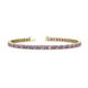1 - Leslie 3.40 mm Amethyst and Diamond Eternity Tennis Bracelet 