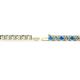 2 - Leslie 3.40 mm Blue Topaz and Diamond Eternity Tennis Bracelet 