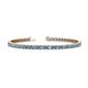 1 - Leslie 3.40 mm Blue Topaz and Diamond Eternity Tennis Bracelet 