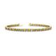 1 - Leslie 3.40 mm Citrine and Diamond Eternity Tennis Bracelet 
