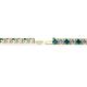 2 - Leslie 3.40 mm London Blue Topaz and Diamond Eternity Tennis Bracelet 