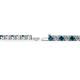 2 - Leslie 3.40 mm Blue and White Diamond Eternity Tennis Bracelet 