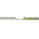 2 - Leslie 3.40 mm Yellow and White Diamond Eternity Tennis Bracelet 