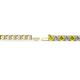 2 - Leslie 3.40 mm Yellow and White Diamond Eternity Tennis Bracelet 