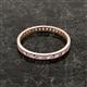 2 - Rebica 2.00 mm Princess Cut Pink Tourmaline and Diamond Eternity Band 