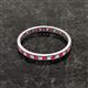 2 - Rebica 2.00 mm Princess Cut Ruby and Diamond Eternity Band 